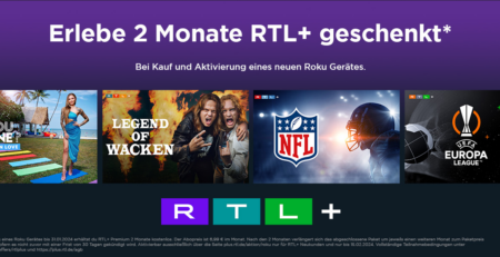 Roku-Angebot RTL+ zwei Monate kostenlos streamen