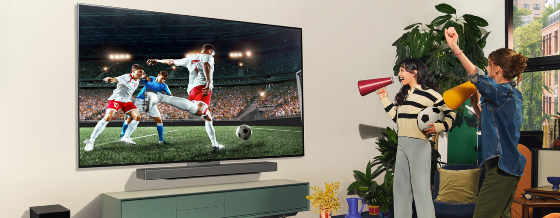 Ultragroße OLED-Fernseher von LG sorgen für Stadionatmosphäre
